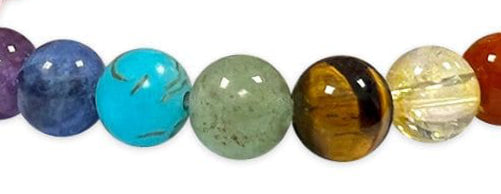 Bracelet 7 Chakras Quartz Rose Ø 6mm