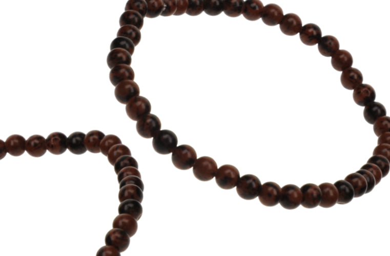 Bracelet Obsidienne Acajou 4mm