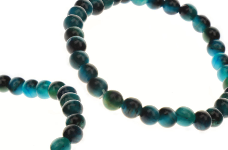 Bracelet Oeil De Tigre Bleu 6mm