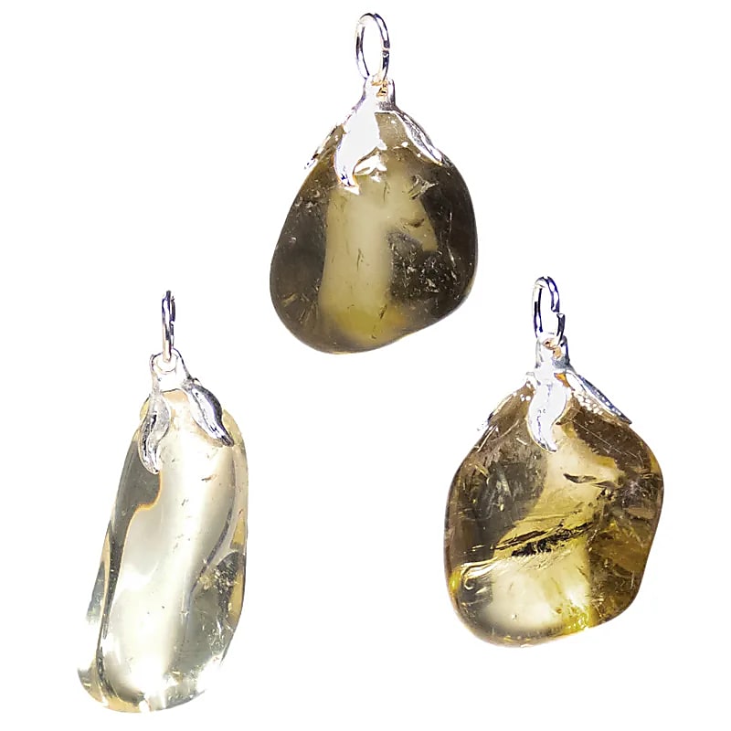 Pendentif Gemme Citrine Naturelle