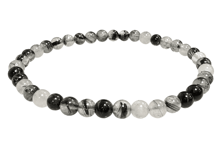 Bracelet Cristal de Roche Tourmaline Ø 4mm