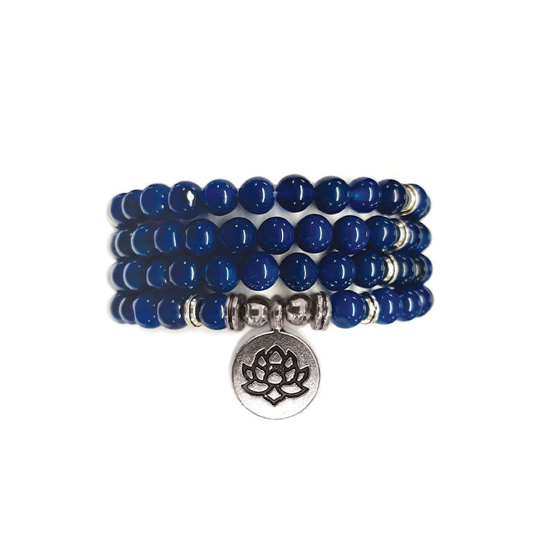 Bracelet Sautoir Agate Bleue