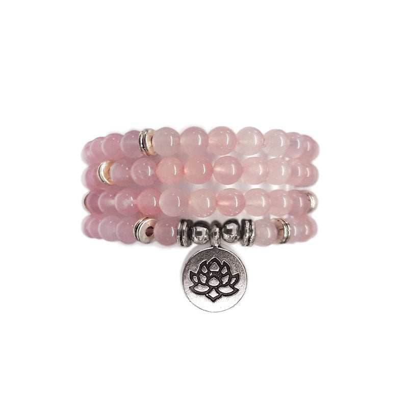 Bracelet Sautoir Quartz Rose