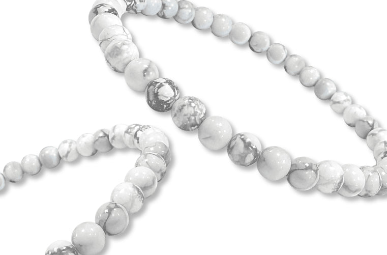Bracelet Howlite Ø 4mm