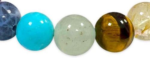 Bracelet 7 Chakras Quartz Rose Ø 8mm