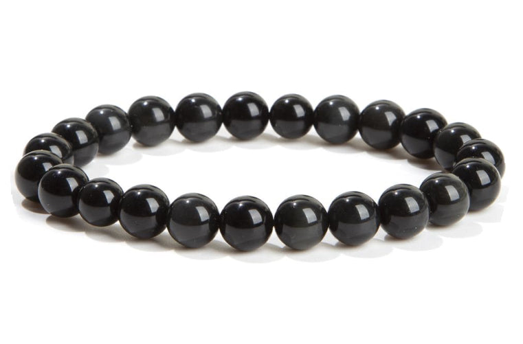 Bracelet Obsidienne noire Ø 8mm