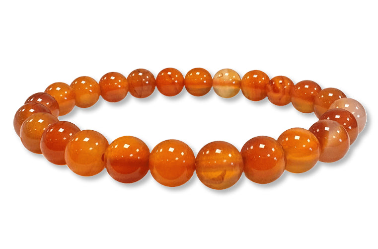 Bracelet Cornaline Ø 8mm