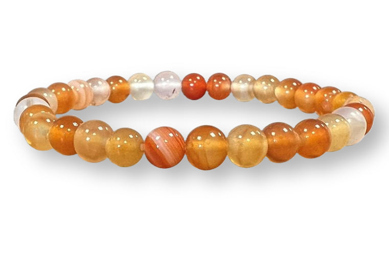 Bracelet Cornaline Ø 6mm