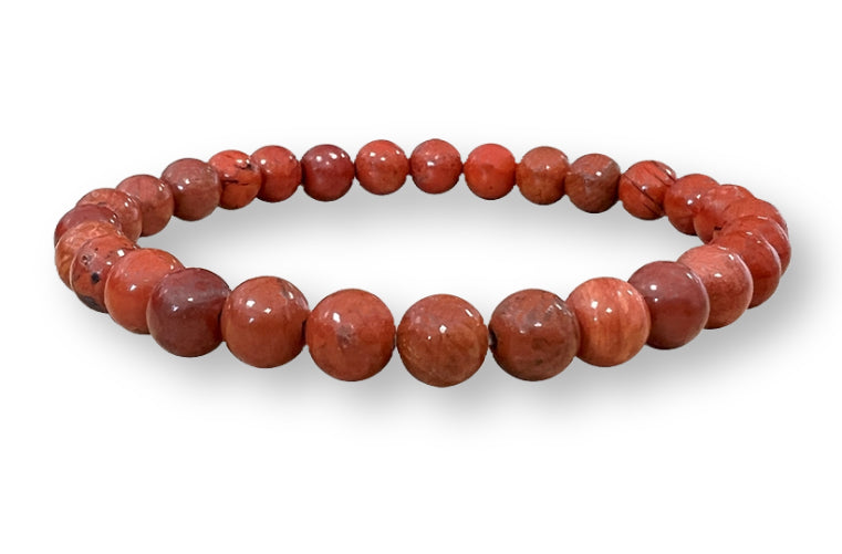 Bracelet Jaspe Rouge Ø 6mm