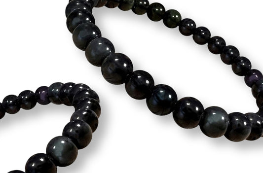 Bracelet Obsidienne Œil Céleste Ø 6mm