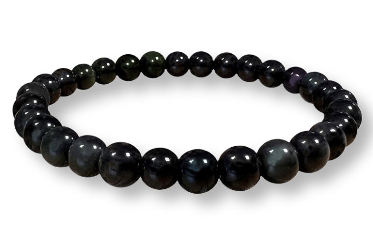 Bracelet Obsidienne Œil Céleste Ø 6mm