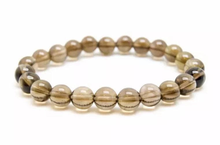 Bracelet Quartz Fumé 6mm
