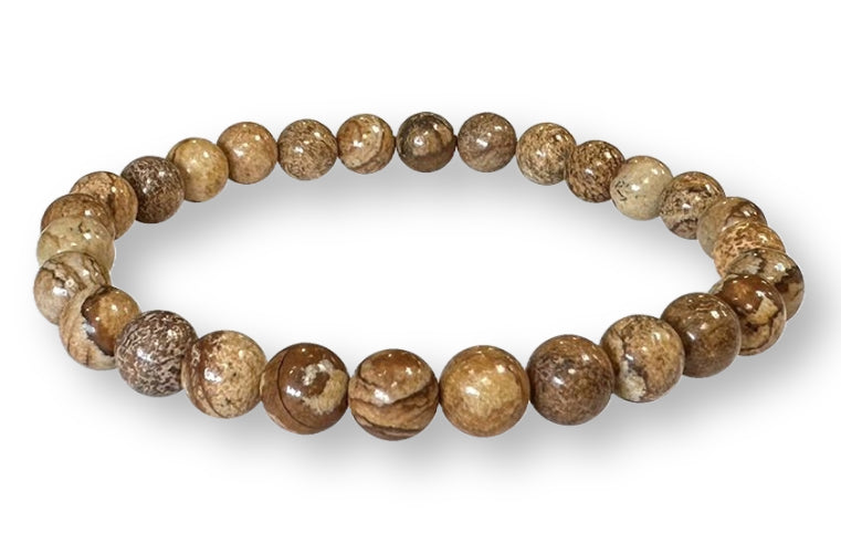 Bracelet Jaspe Paysage Ø 6mm