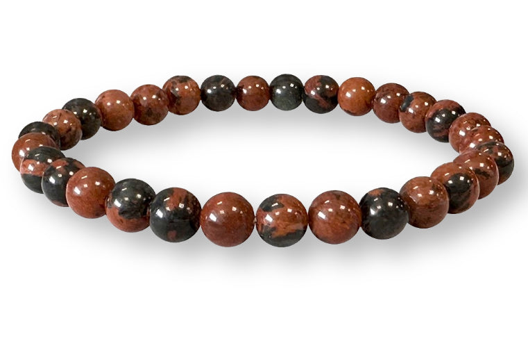 Bracelet Obsidienne Acajou Ø 6mm