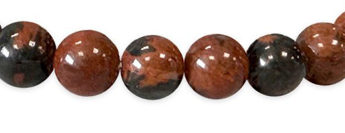 Bracelet Obsidienne Acajou Ø 6mm