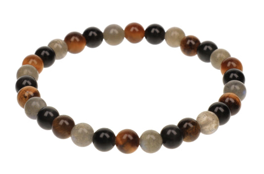 Bracelet Protection (Labradorite, Œil de Tige, Œil Céleste)