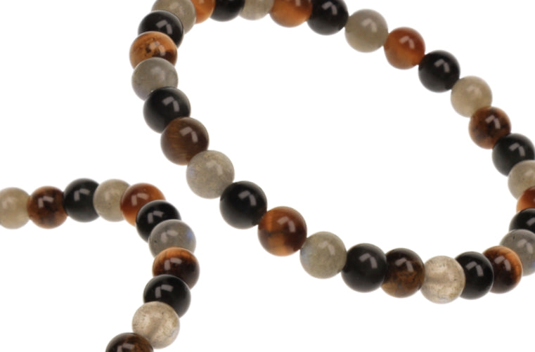 Bracelet Protection (Labradorite, Œil de Tige, Œil Céleste)