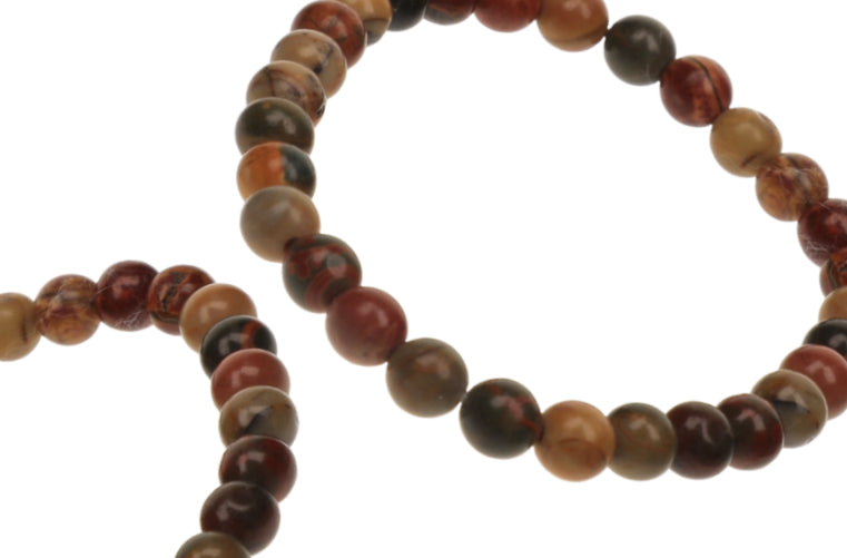 Bracelet Jaspe Polychrome 6mm