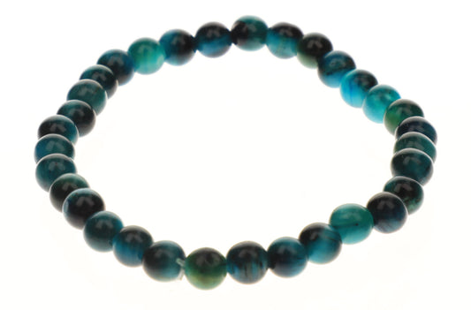 Bracelet Oeil De Tigre Bleu 6mm