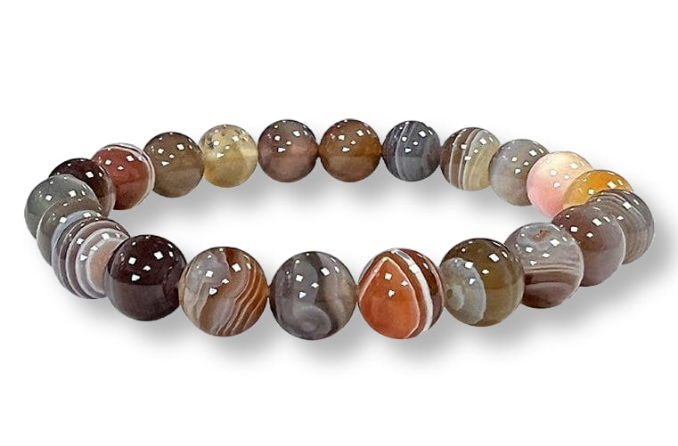 Bracelet Agate Botswana Ø 8mm