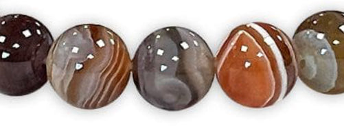Bracelet Agate Botswana Ø 8mm
