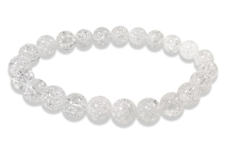 Bracelet Cristal de Roche Craquelé Ø 8mm