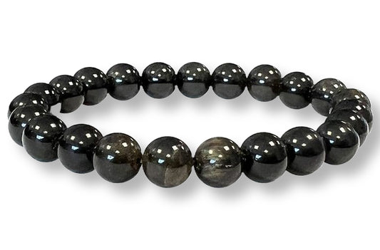 Bracelet Obsidienne dorée