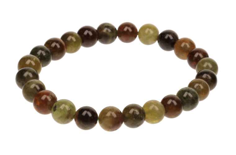 Bracelet Grenat Vert 8mm