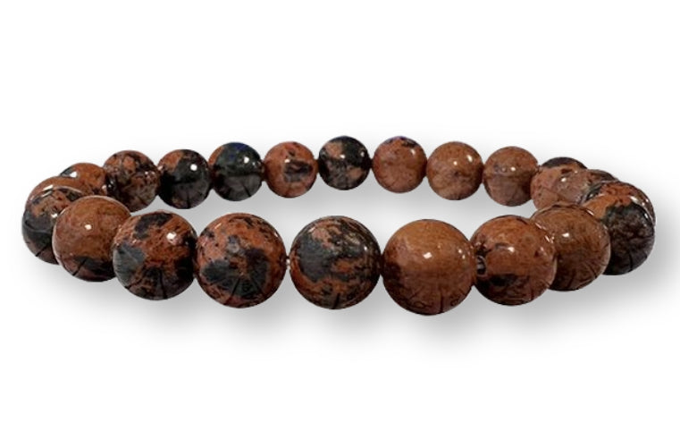 Bracelet Obsidienne Acajou Ø 8mm