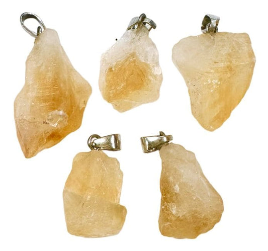 Pendentif Citrine Chauffée Brut