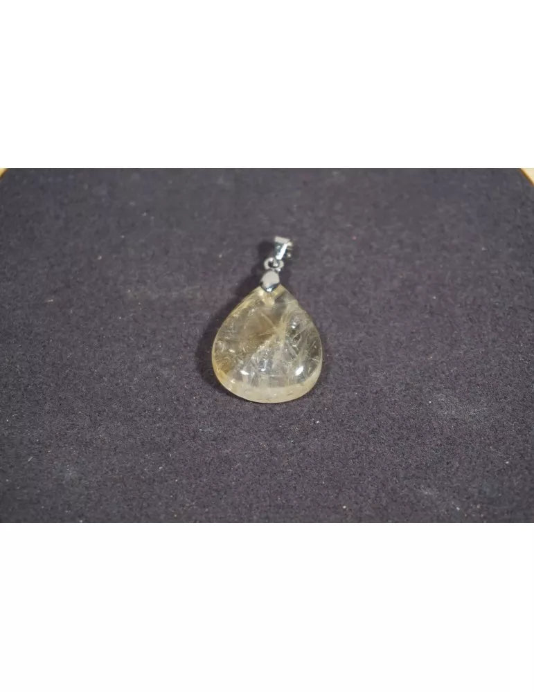 Pendentif Citrine Naturelle Laiton
