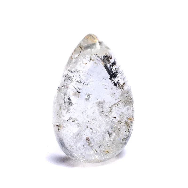 Pendentif Percé Cristal De Roche Goutte