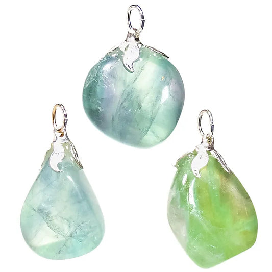 Pendentif Laiton Fluorite