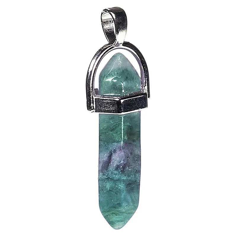 Pendentif Fluorite Double Pointe
