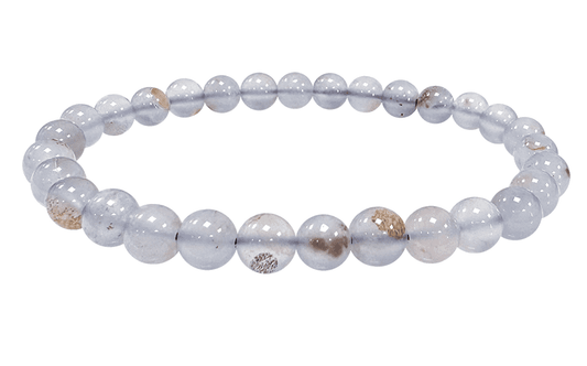Bracelet Calcédoine Bleue Ø 6mm