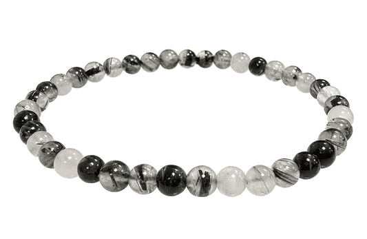 Bracelet Cristal de Roche Tourmaline Ø 4mm