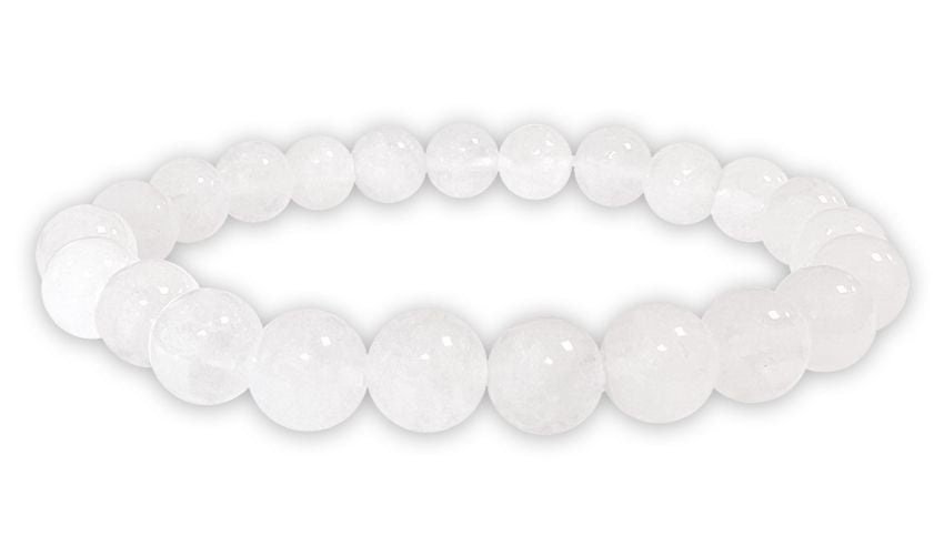 Bracelet Jade Blanc Ø 8mm