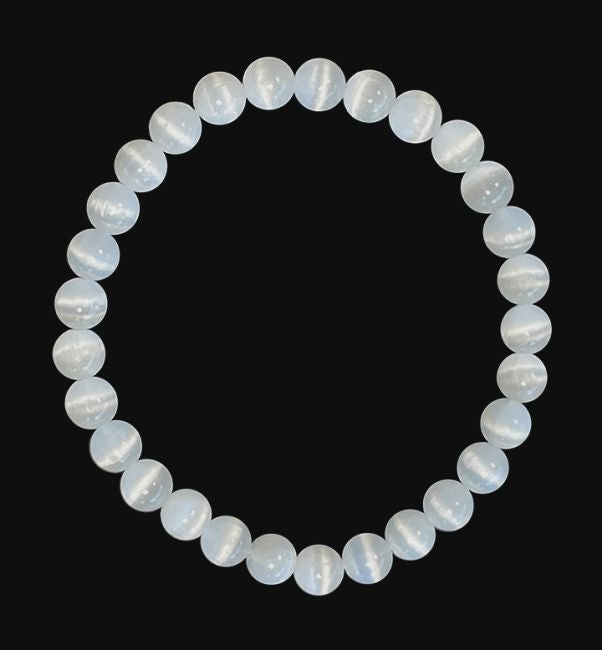 Bracelet Sélenite Oeil de Chat Ø 6mm