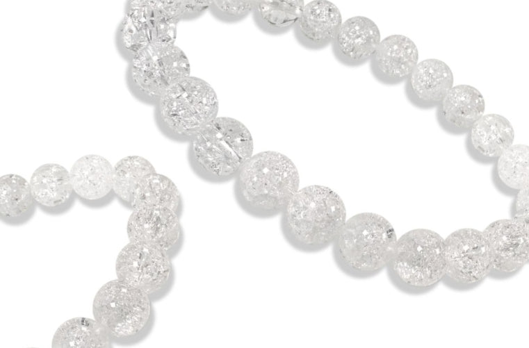 Bracelet Cristal de Roche Craquelé Ø 8mm