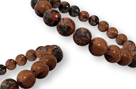 Bracelet Obsidienne Acajou Ø 8mm