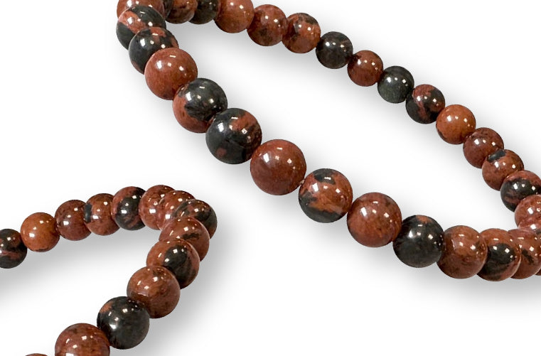 Bracelet Obsidienne Acajou Ø 6mm