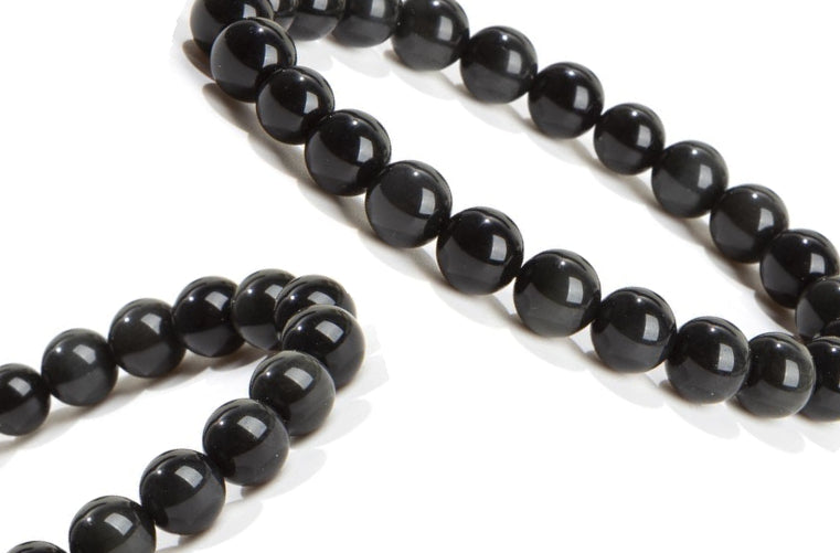 Bracelet Obsidienne noire Ø 8mm