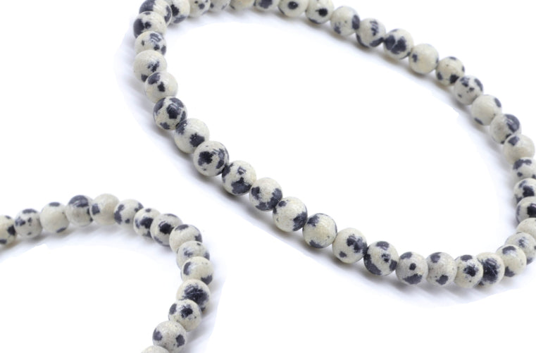 Bracelet Jaspe Dalmatien Ø 4mm