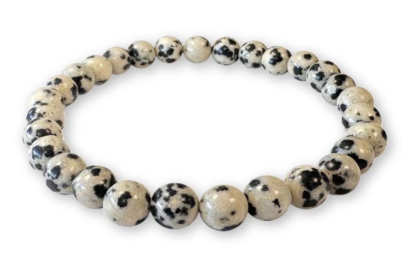 Bracelet Jaspe Dalmatien Ø 6mm