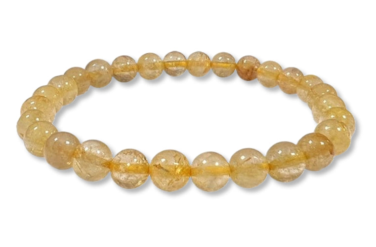Bracelet Cristal de Roche Rutile Ø 6mm