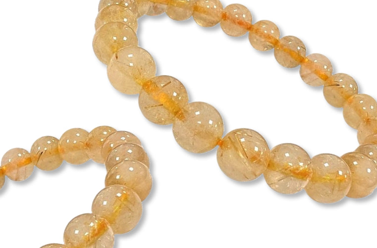Bracelet Cristal de Roche Rutile Ø 8mm