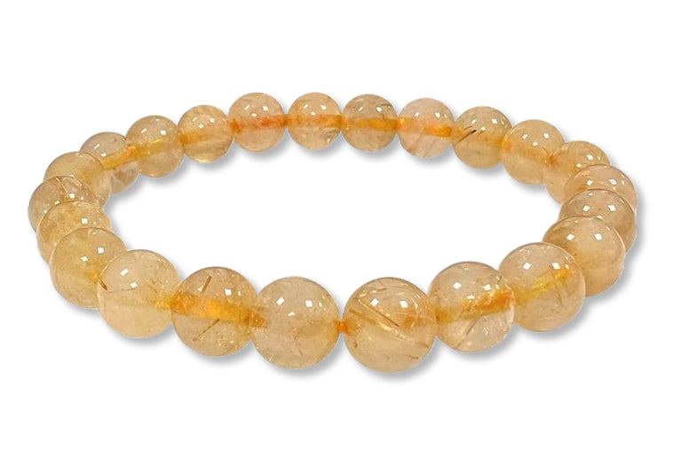 Bracelet Cristal de Roche Rutile Ø 8mm