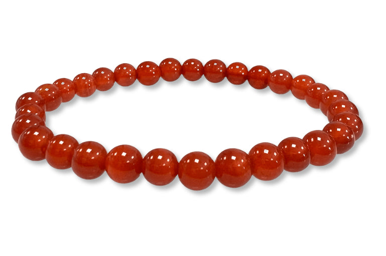 Bracelet Agate rouge Ø 6mm