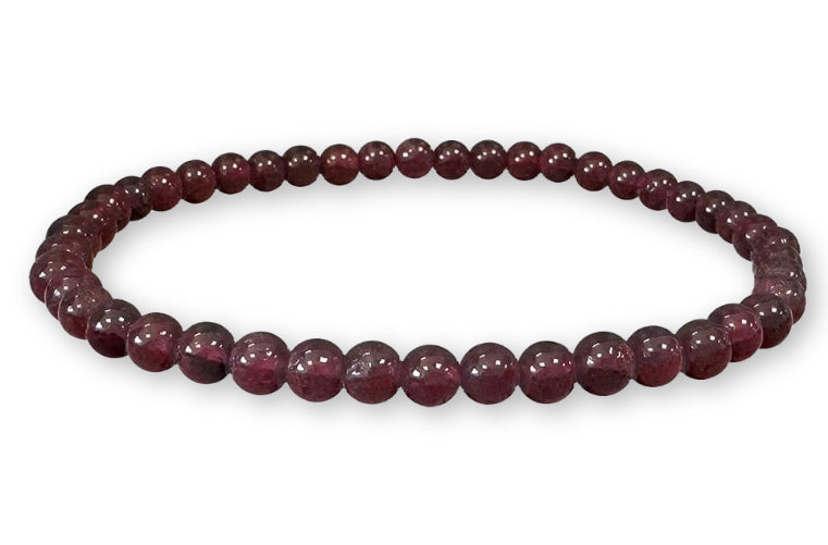 Bracelet Grenat Rouge Ø 4mm