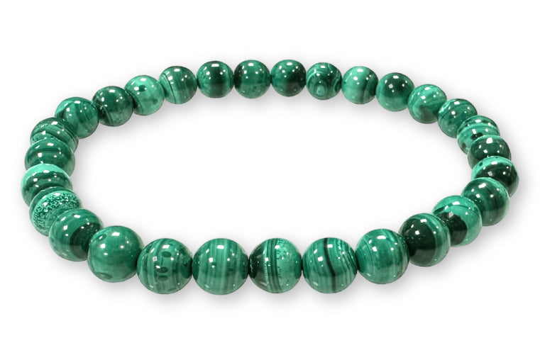 Bracelet Malachite claire Ø 6mm